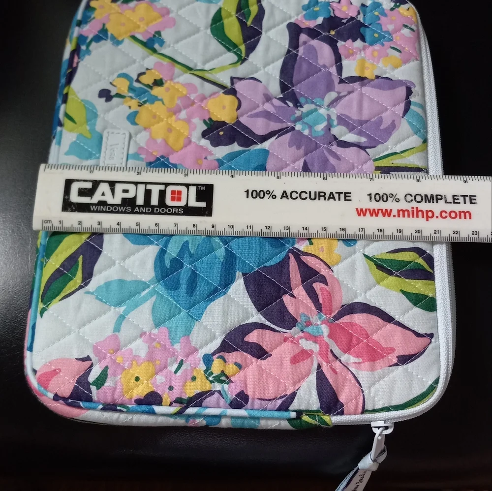 Vera Bradley Floral Quilted Case in Blue and Yellow